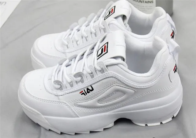 2018 Women's Vulcanize Shoes Lady Casual White Shoes Women Sneaker Black Leisure Thick Soled Shoes Flats Cross-tied Lace Up Soft