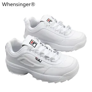 2018 Women's Vulcanize Shoes Lady Casual White Shoes Women Sneaker Black Leisure Thick Soled Shoes Flats Cross-tied Lace Up Soft