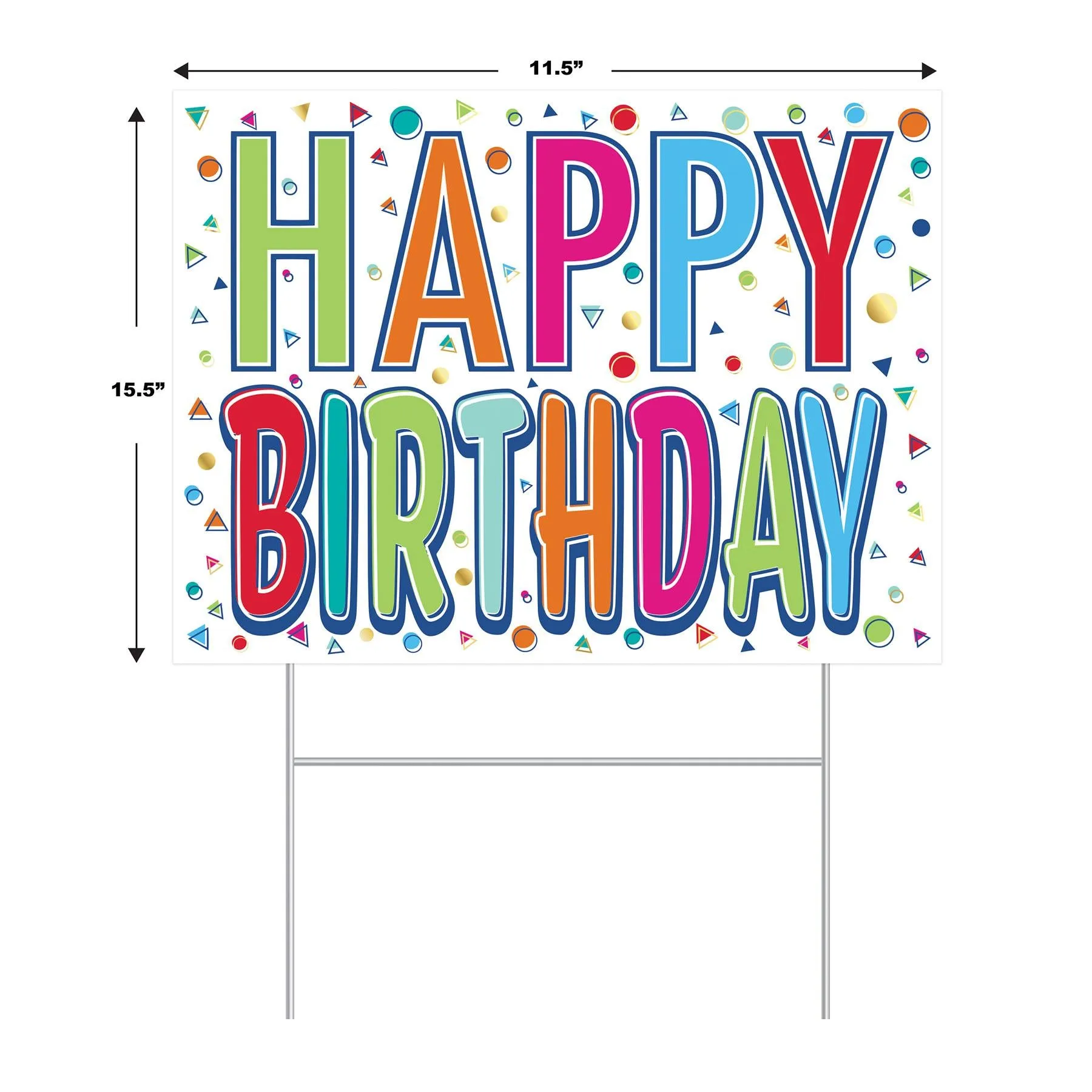 All Weather-Plastic Happy Birthday Party Yard Sign