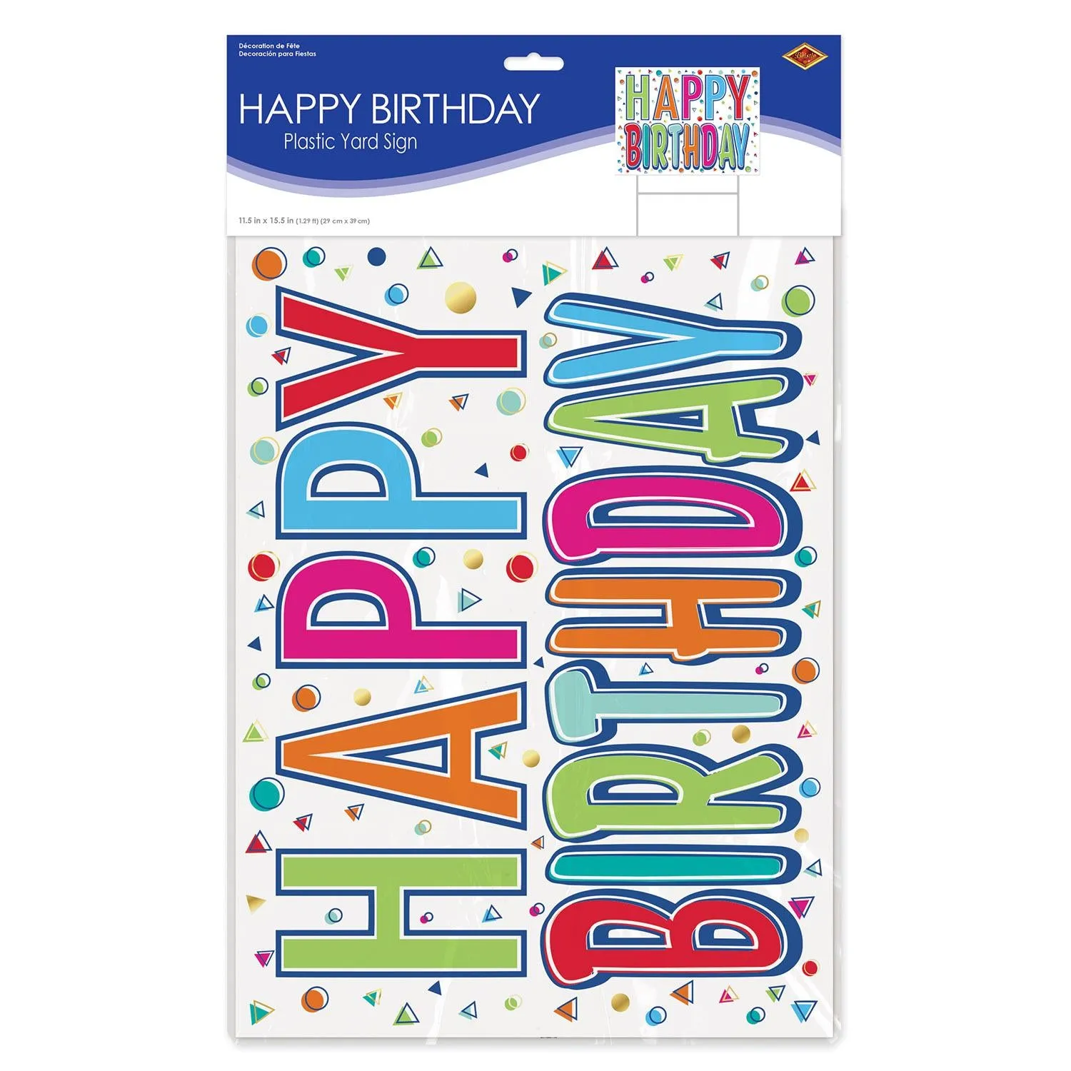 All Weather-Plastic Happy Birthday Party Yard Sign