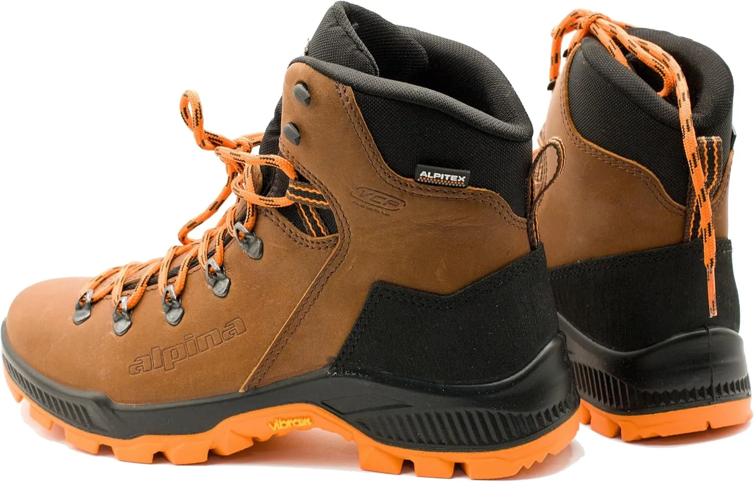 Alpina PRIMA Waterproof Hiking Work Boots | Classic Full Leather Ankle High | Breathable Membrane | Vibram | All Weather Shoes | Men's or Women's | Made in Europe
