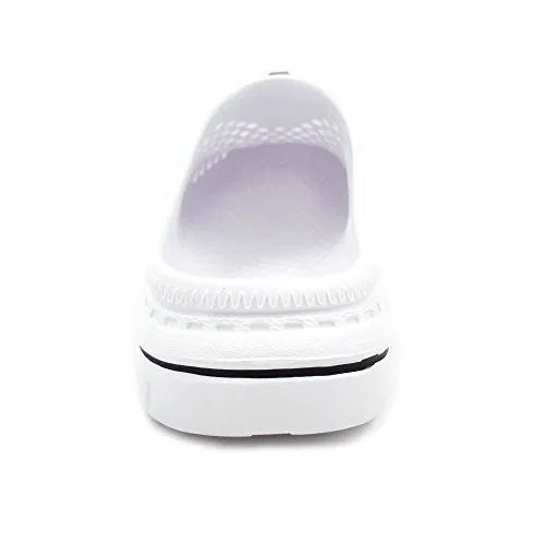 Amoji Unisex Garden Clogs Shoes Sandals Slippers White 9US W/8US M