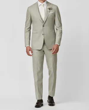 Angelico 365 Doppio Ritorto S130 Merino Wool Twill Smoke Grey Mélange