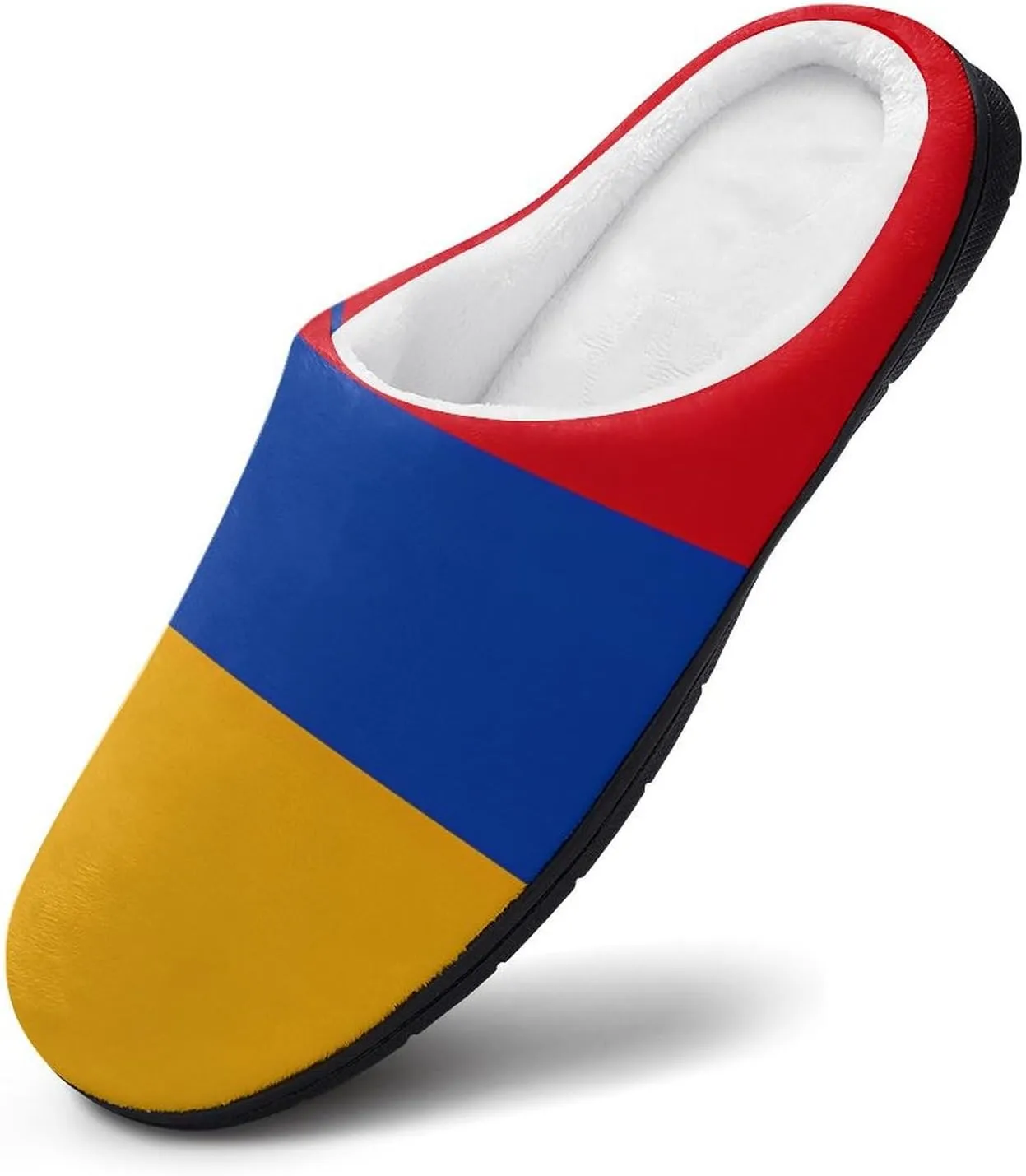 Armenian Flag Women's Slippers Memory Foam House Shoes Rubber Sole for Indoor Outdoor