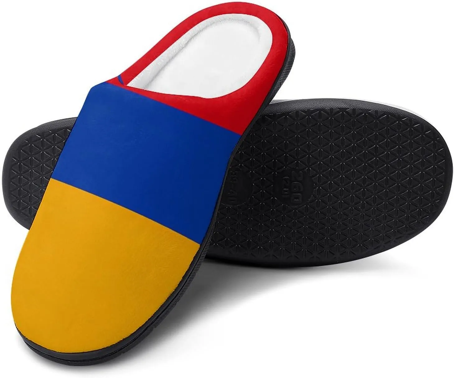 Armenian Flag Women's Slippers Memory Foam House Shoes Rubber Sole for Indoor Outdoor