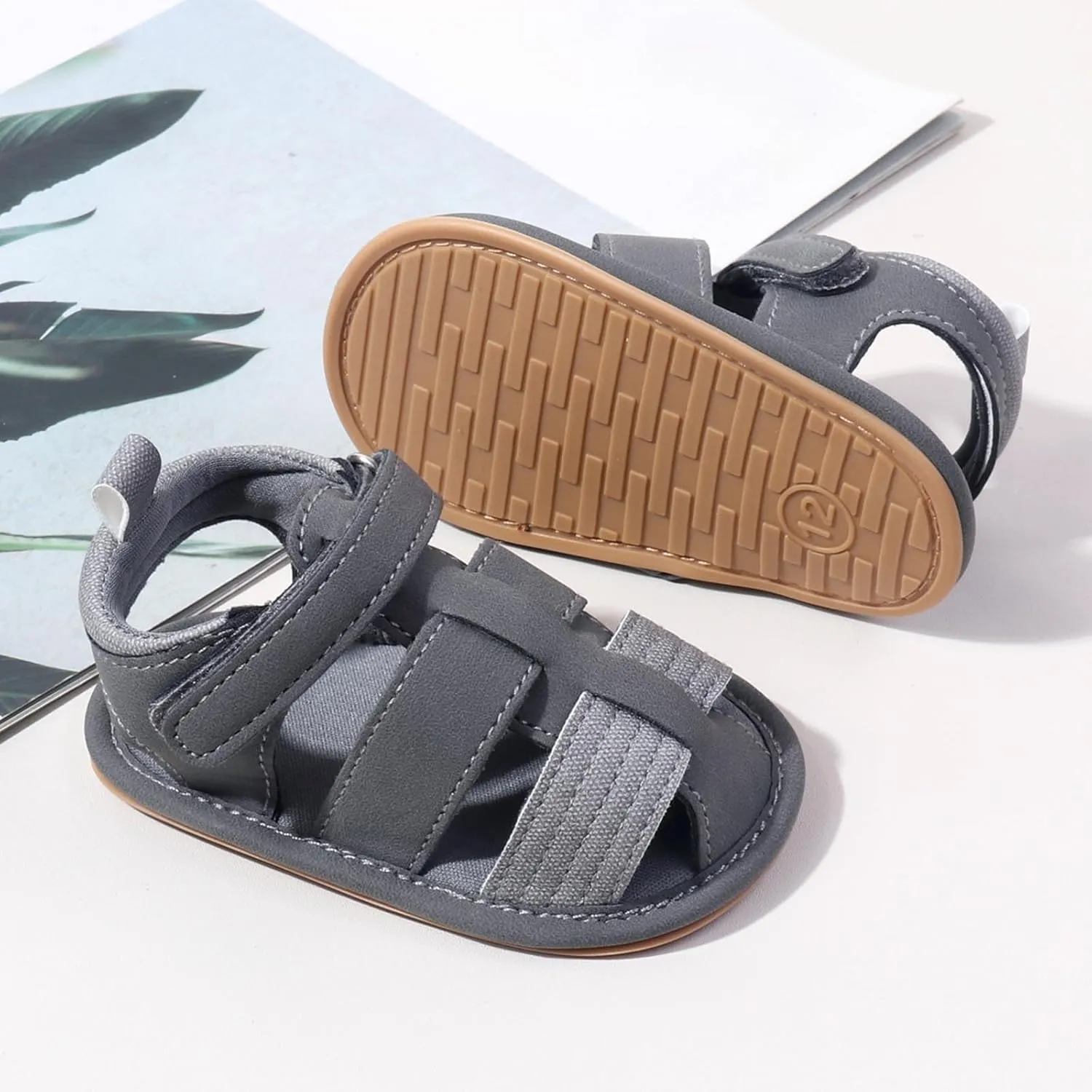 Baby Sandals Breathable Non Slip Rubber Sole Shoes for Toddlers 12 Month Boy Sandals