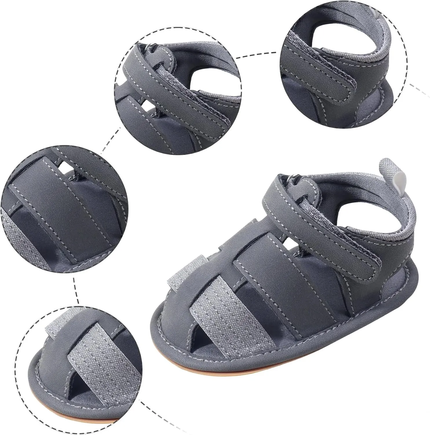 Baby Sandals Breathable Non Slip Rubber Sole Shoes for Toddlers 12 Month Boy Sandals