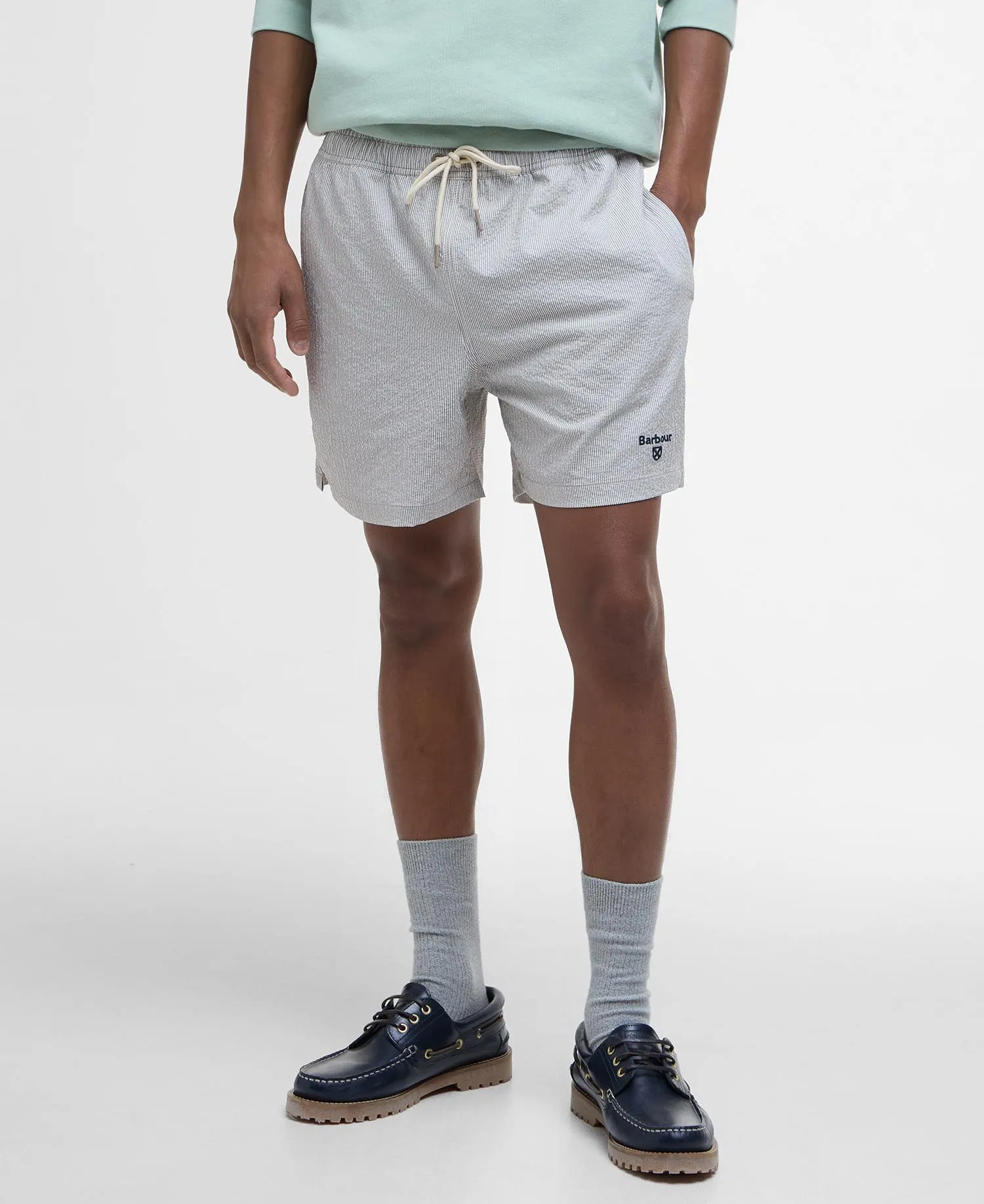 Barbour Mens Somerset swimshorts - Stone or green
