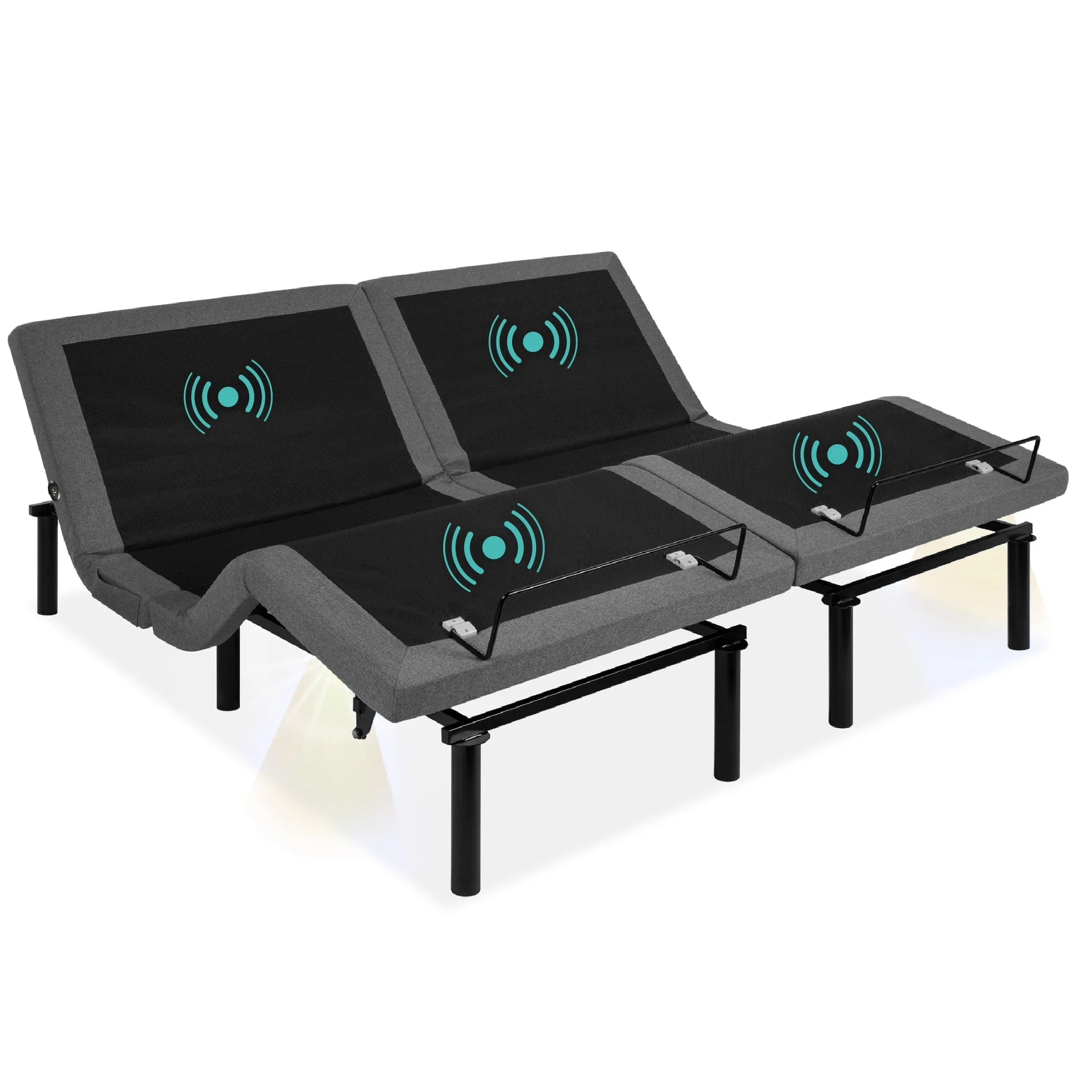 Best Choice Products Queen Size Adjustable Bed Base for Stress Management with Massage, Remote Control, USB Ports
