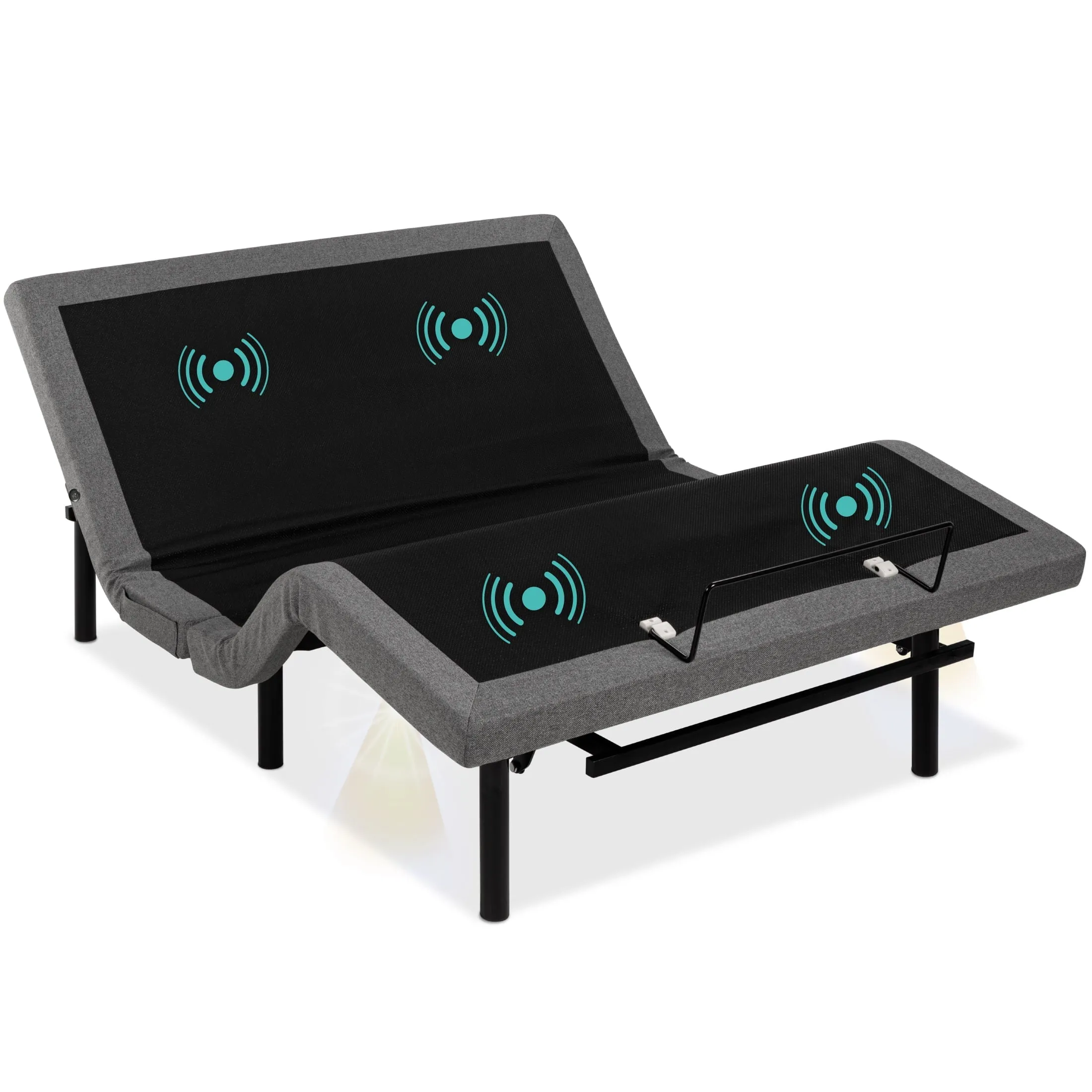 Best Choice Products Queen Size Adjustable Bed Base for Stress Management with Massage, Remote Control, USB Ports