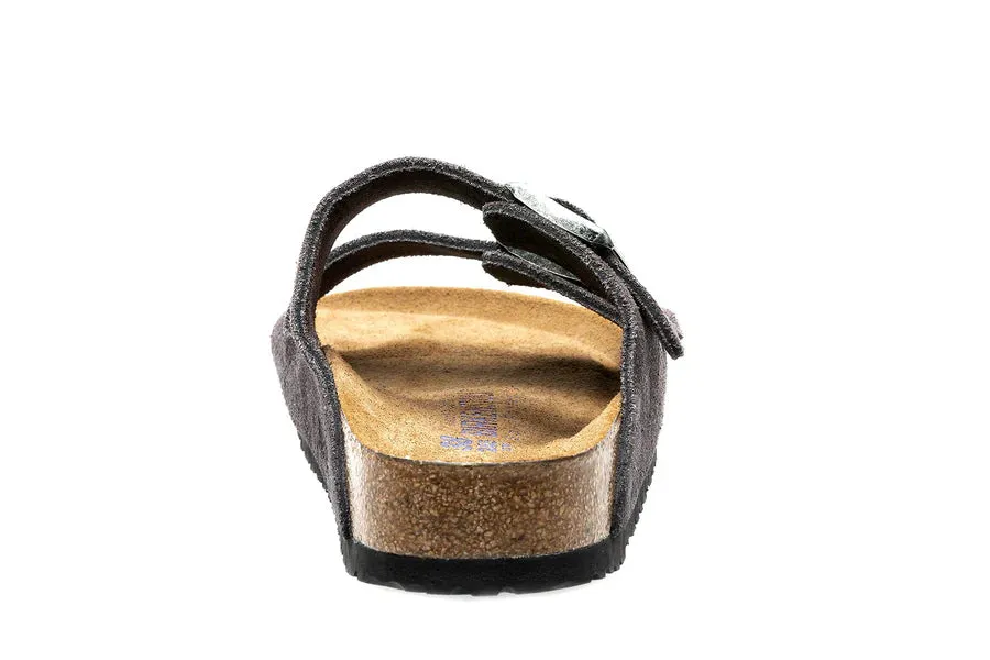 Birkenstock Arizona Velvet Grey Suede Women's