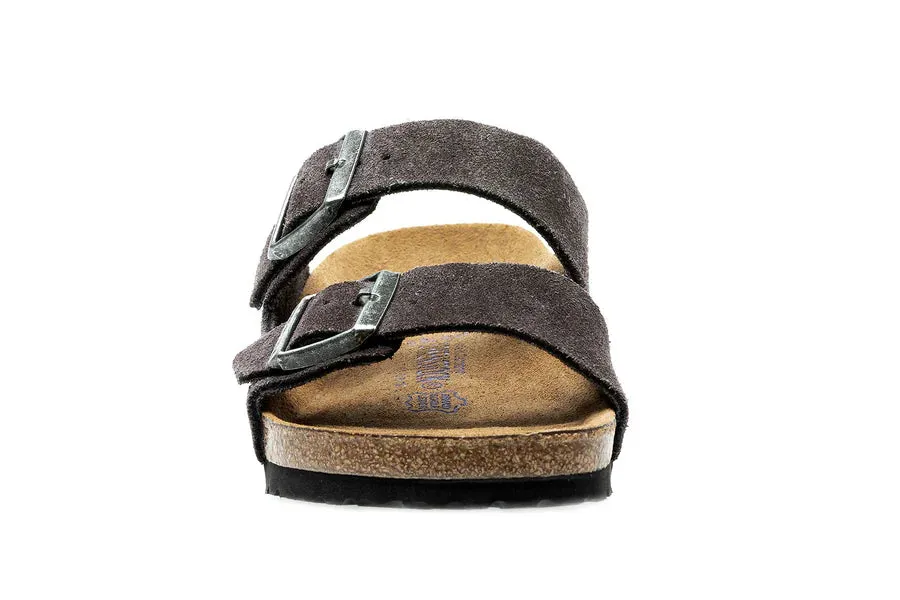 Birkenstock Arizona Velvet Grey Suede Women's