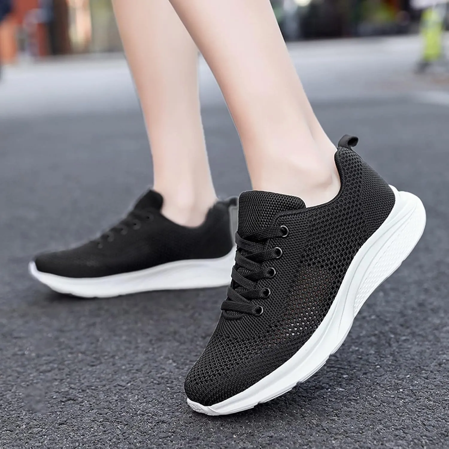 Black High Top Sneakers for Women Comfortable Women's Non Slip Work Shoes Wide Width Black Sneakers for Women Black Casual Sneakers for Women 2023 Zapatos Cerrados De Vestir OrtopDicos para Mujer