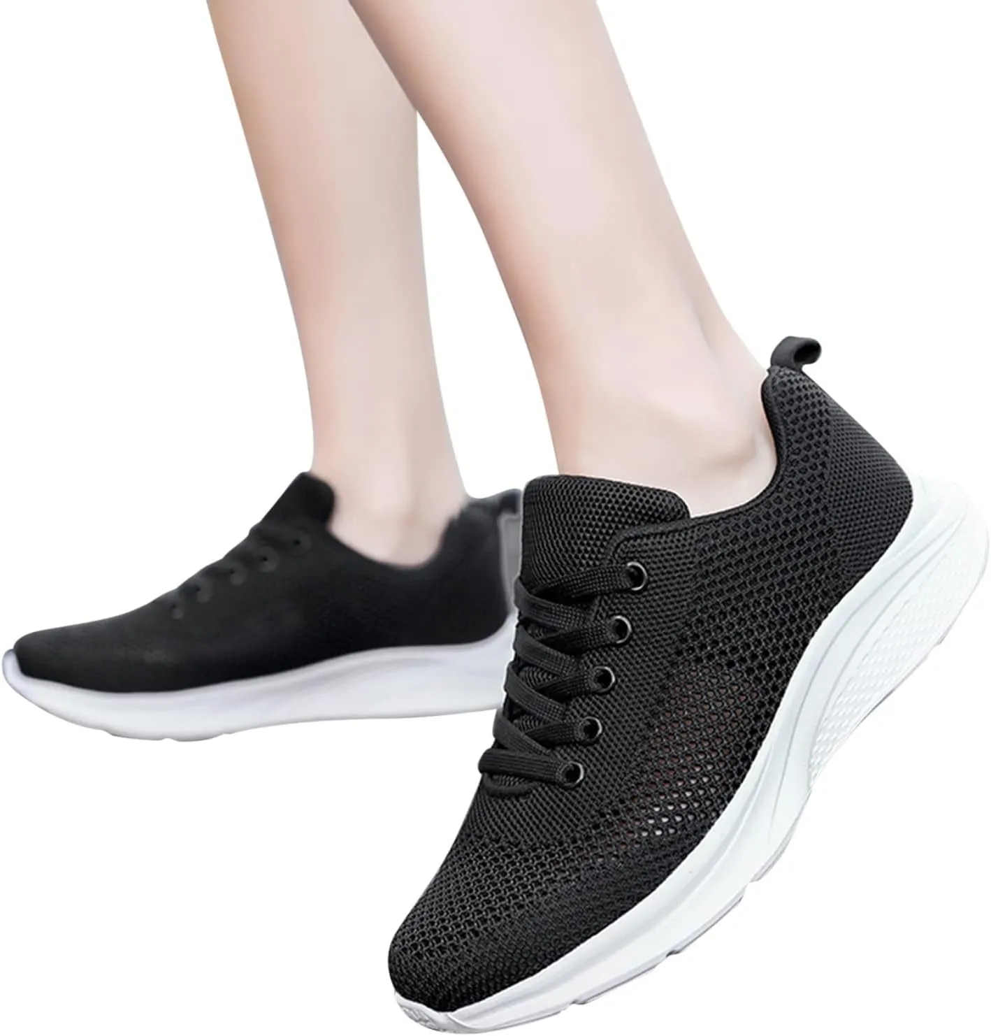 Black High Top Sneakers for Women Comfortable Women's Non Slip Work Shoes Wide Width Black Sneakers for Women Black Casual Sneakers for Women 2023 Zapatos Cerrados De Vestir OrtopDicos para Mujer
