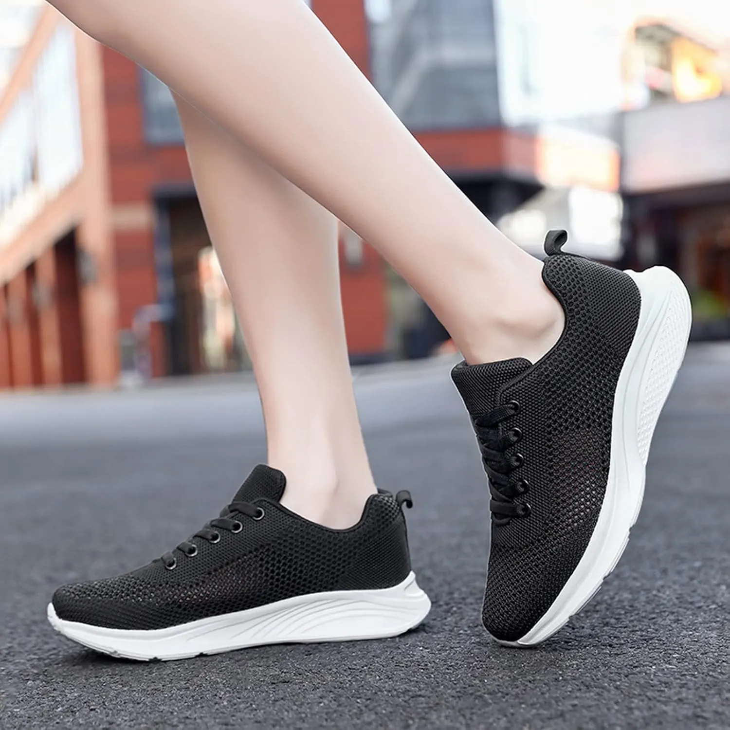 Black High Top Sneakers for Women Comfortable Women's Non Slip Work Shoes Wide Width Black Sneakers for Women Black Casual Sneakers for Women 2023 Zapatos Cerrados De Vestir OrtopDicos para Mujer