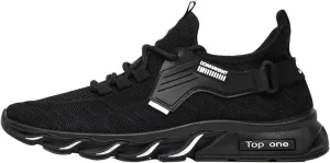 BORAMAX Men's Running Shoes Breathable Men's Tennis Shoes Lightweight Sneakers One Pedal Gym Casual Comfortable Shoes
