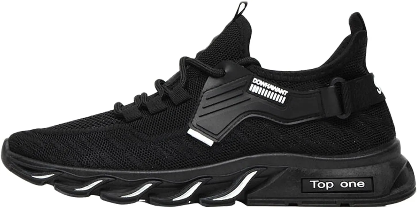 BORAMAX Men's Running Shoes Breathable Men's Tennis Shoes Lightweight Sneakers One Pedal Gym Casual Comfortable Shoes