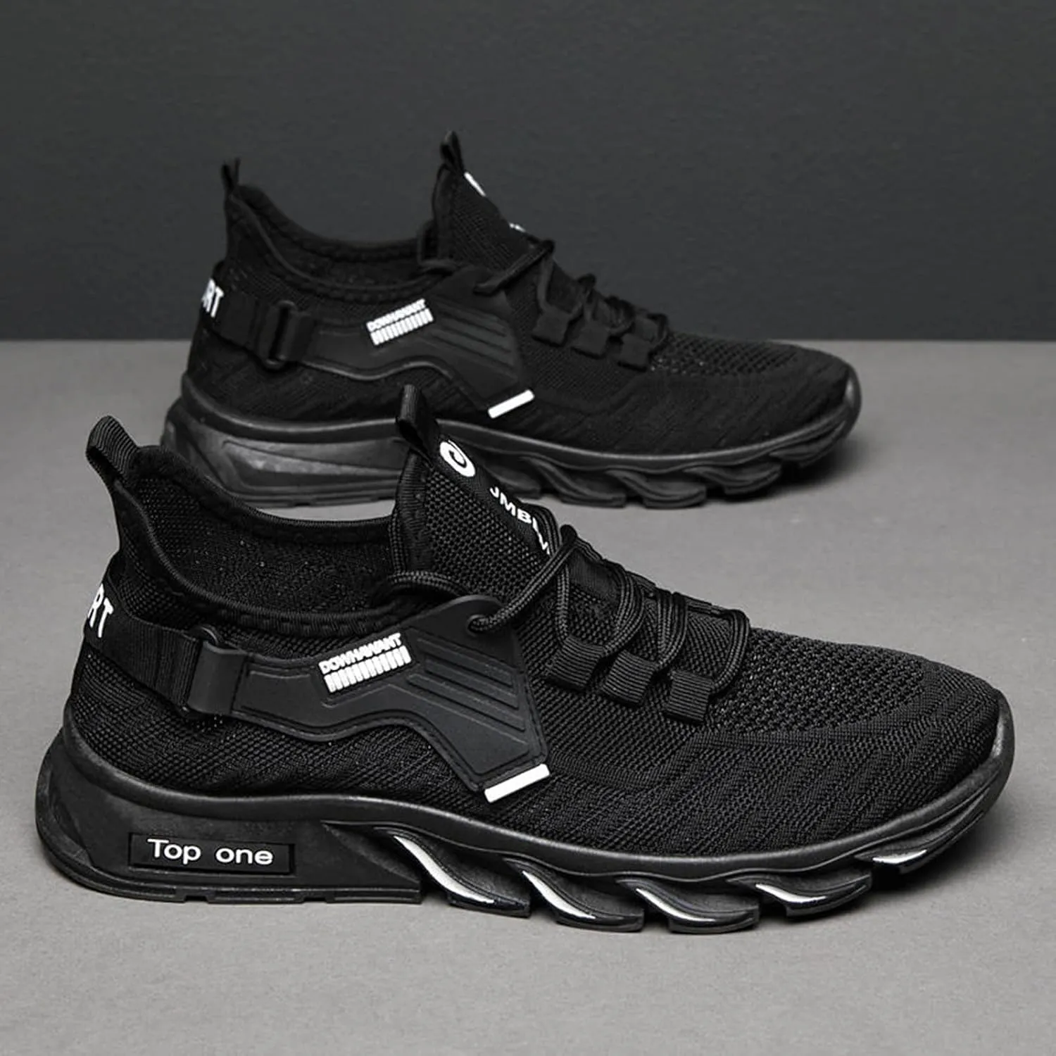 BORAMAX Men's Running Shoes Breathable Men's Tennis Shoes Lightweight Sneakers One Pedal Gym Casual Comfortable Shoes