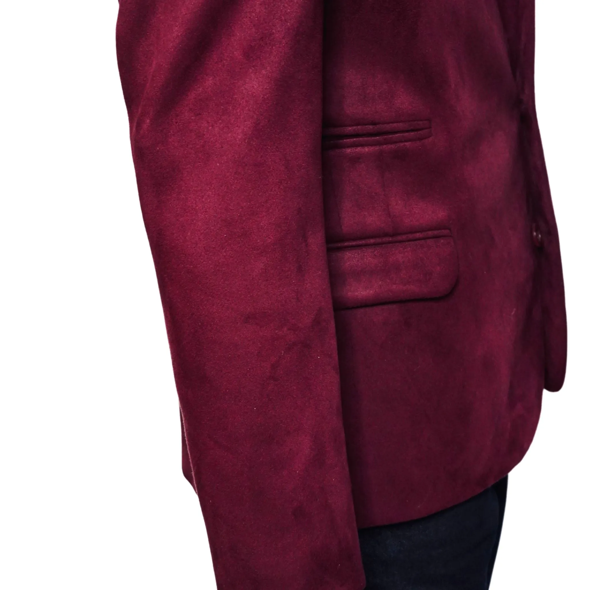Burgundy 3 Button Blazer