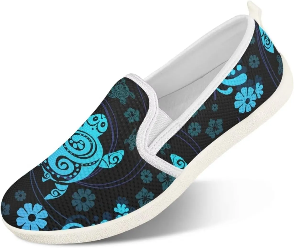 chaqlin Slip On Loafers for Men Women Wide Soft Toe Tennis Shoes Animal Print Fashion Hands Free Work Flat Clipper Mesh Athletic Sneaker