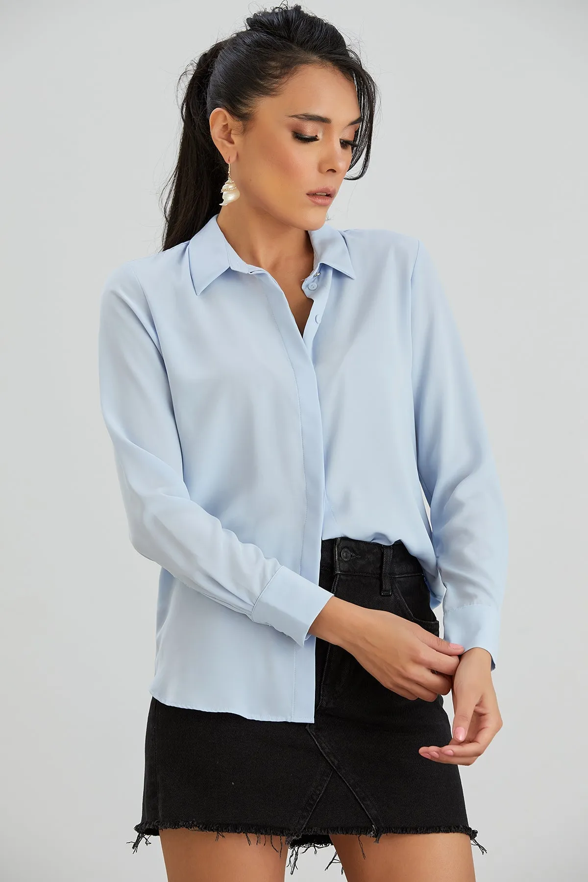 Classic Pastel Blue Shirt