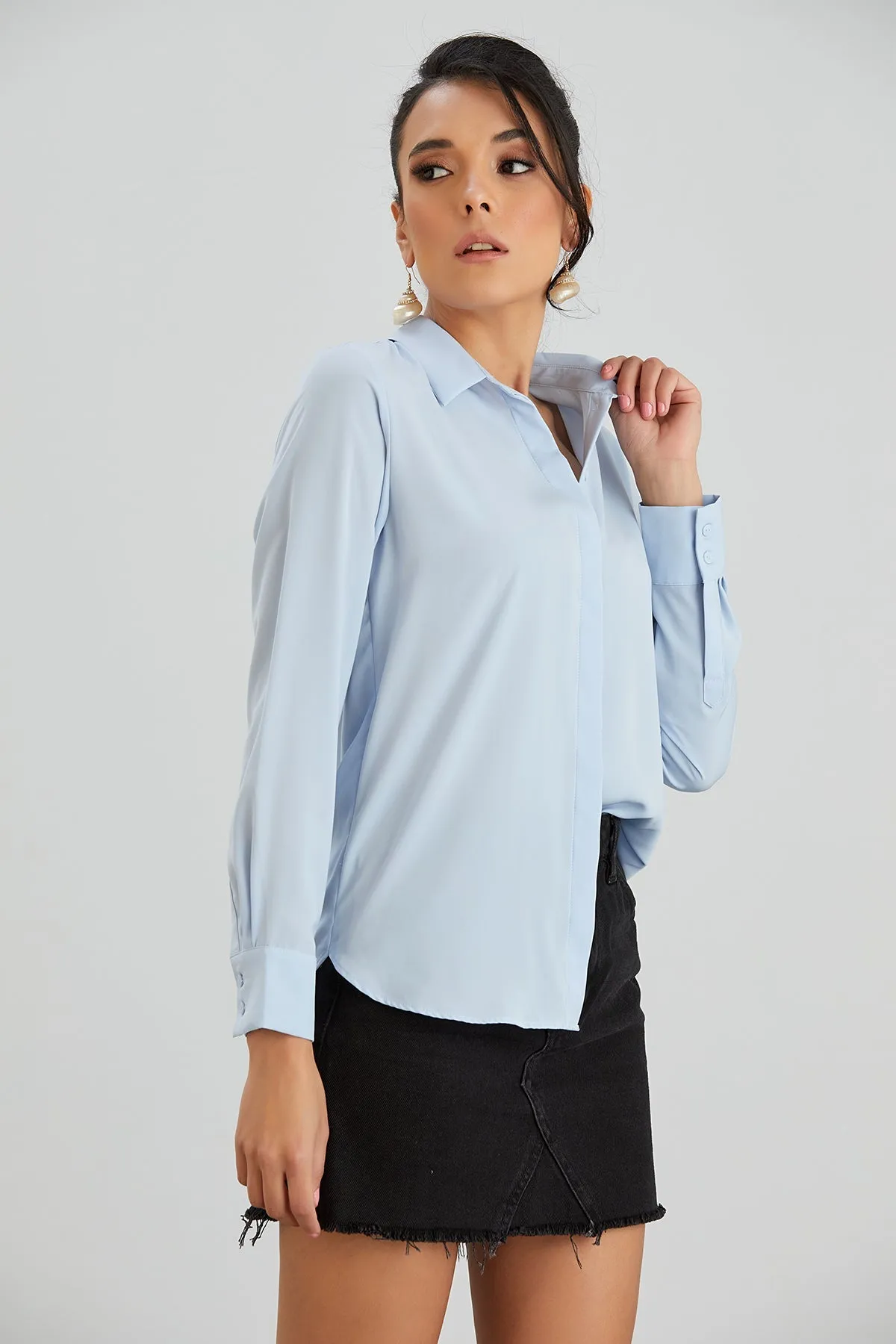 Classic Pastel Blue Shirt