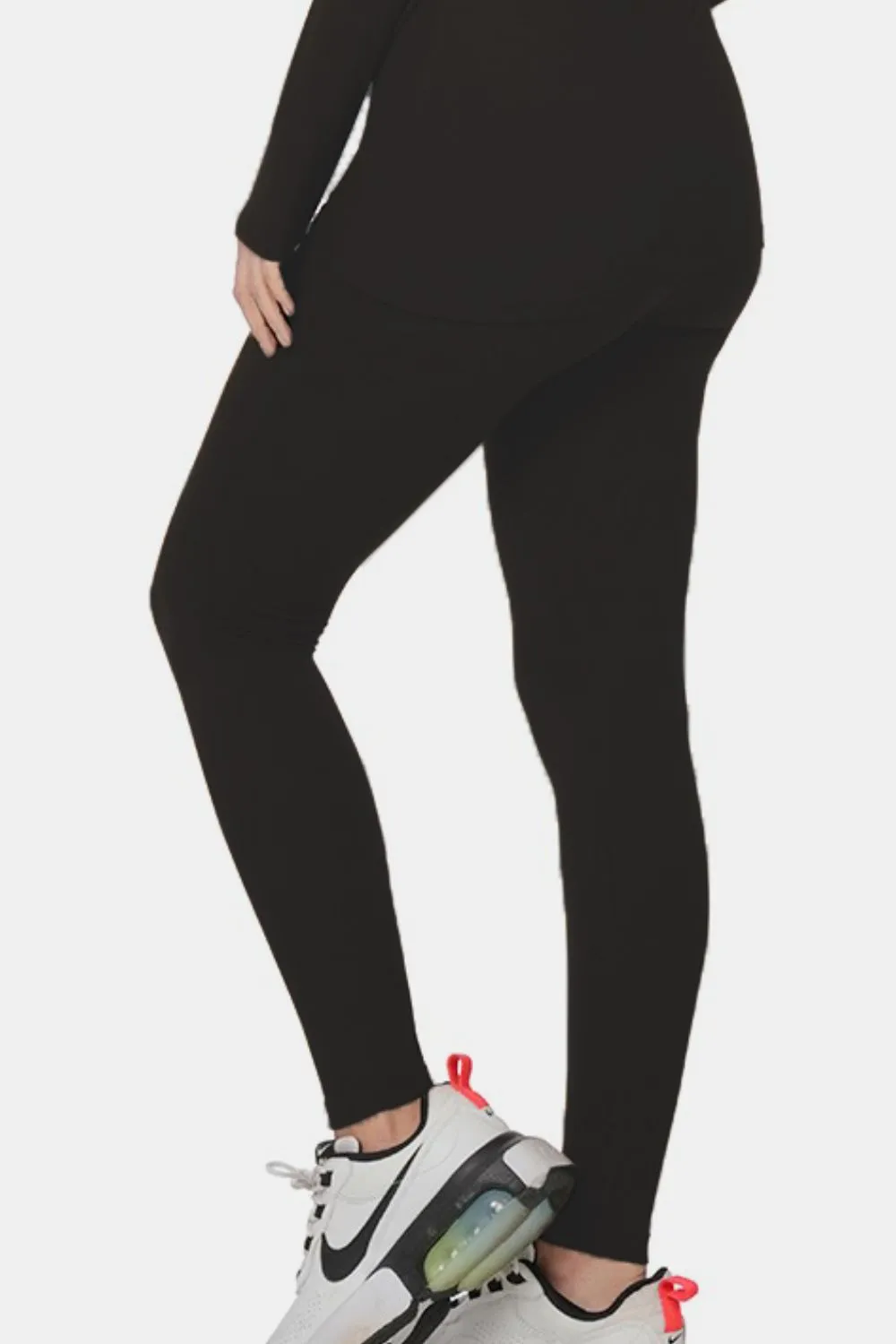 Comfy Basics - Turtleneck Top and Leggings Lounge Set - Black