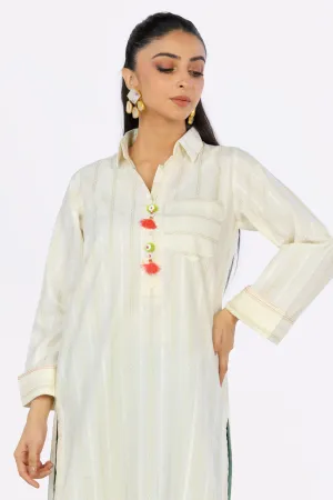 Cream Dyed Kurti