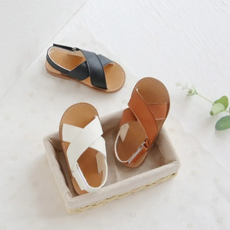 Cross-Tied Sandals For Kids