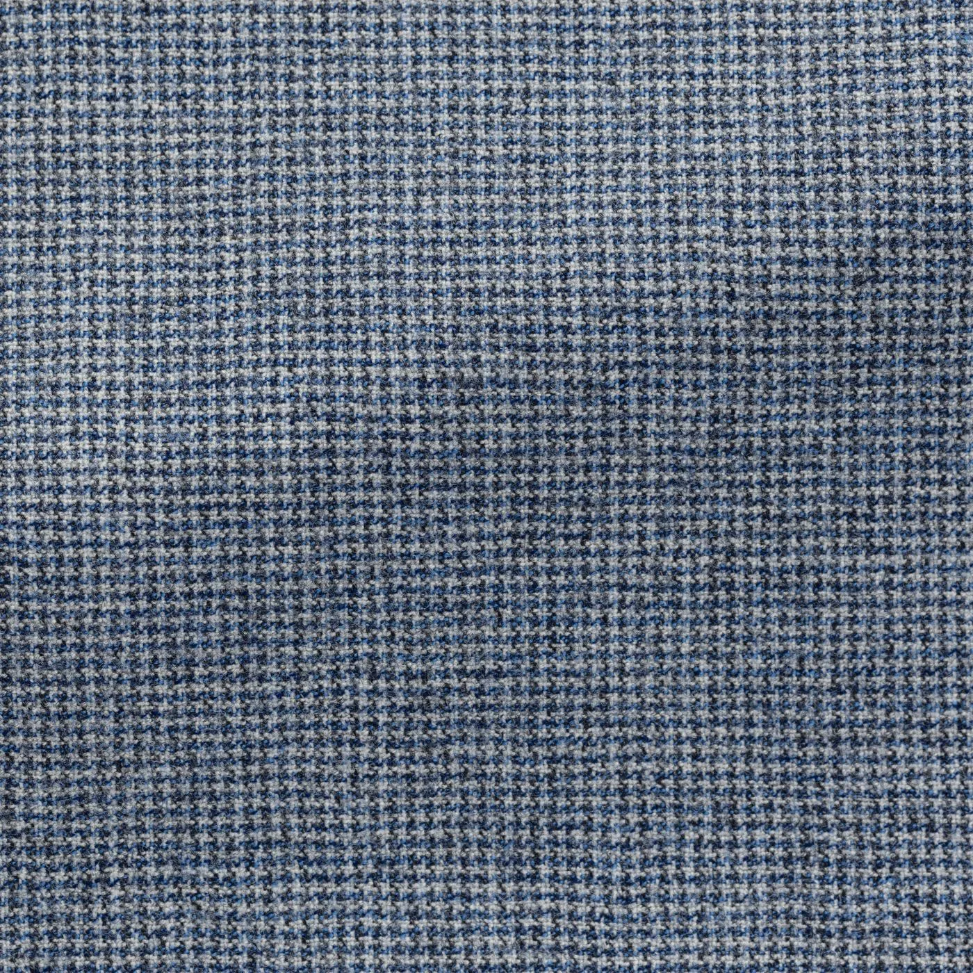 Drago Mixed Blues Natural Bi Stretch S130 Wool Micro Houndstooth