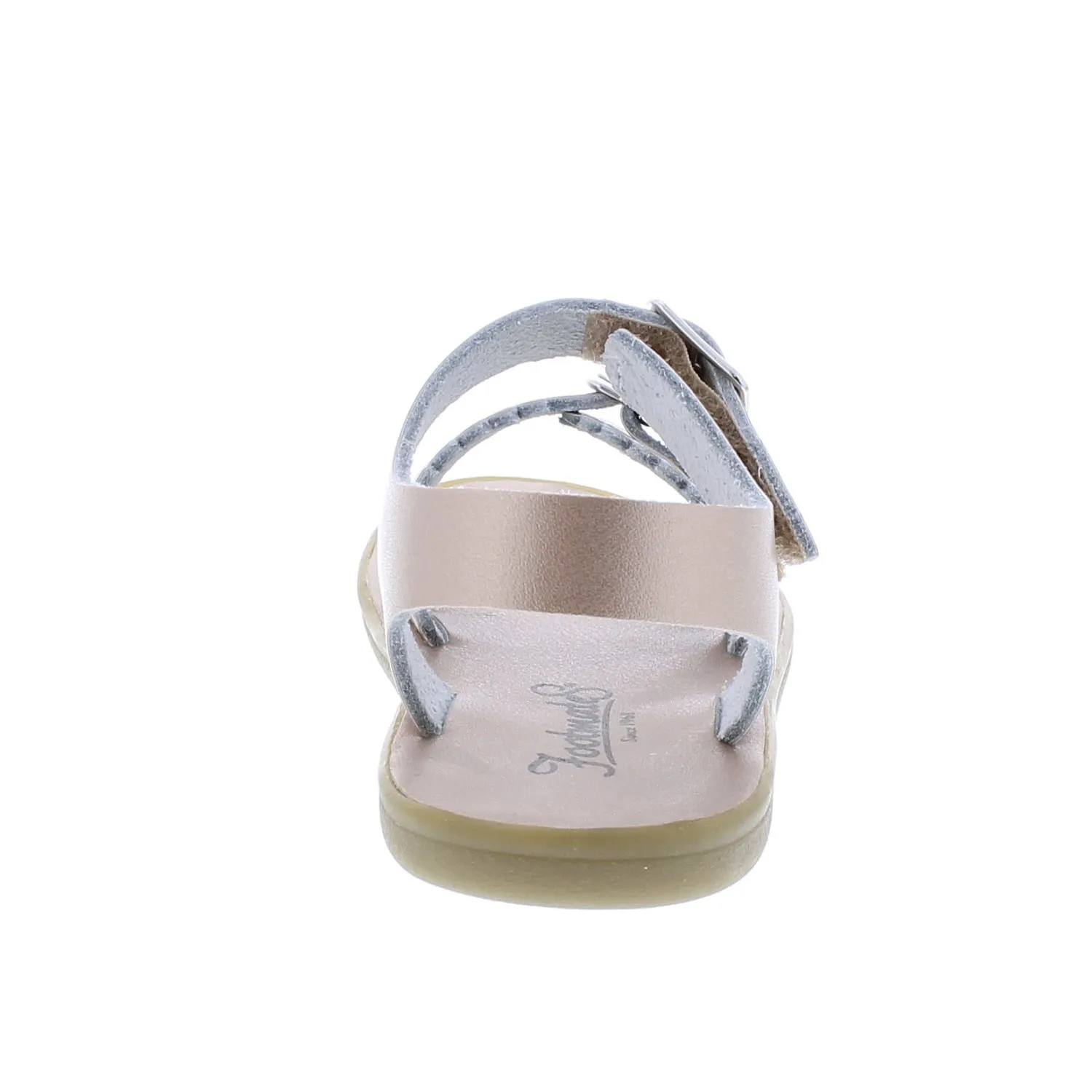 Footmates Eco-Ariel | Rose Gold Microfiber Little Kids Sandals