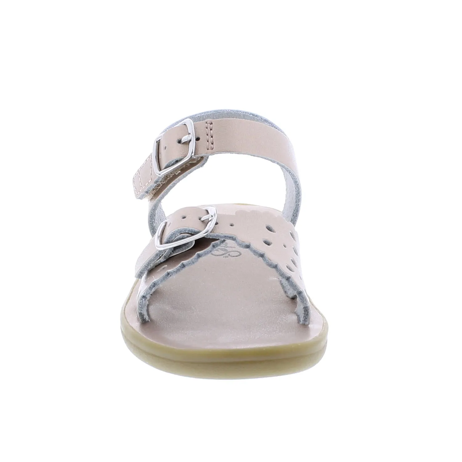 Footmates Eco-Ariel | Rose Gold Microfiber Little Kids Sandals