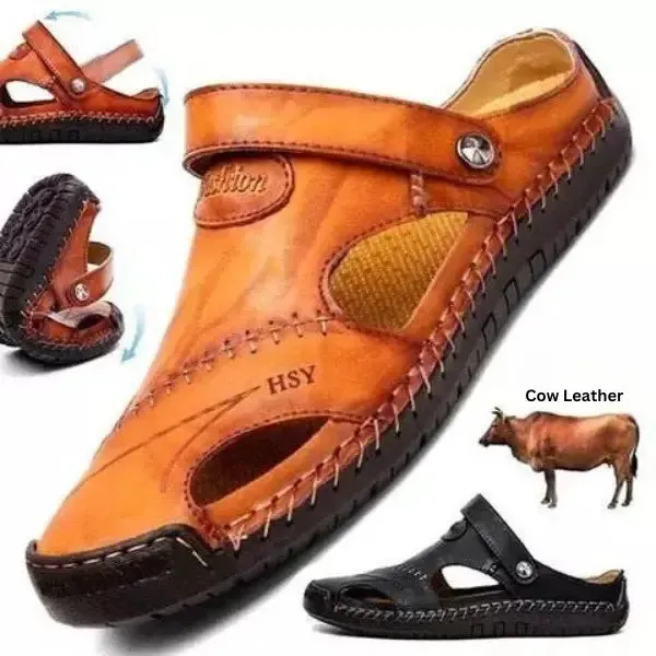 Ivor - Large Size Soft Leather Men's Breathable Outdoor Sandals