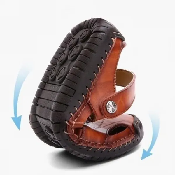 Ivor - Large Size Soft Leather Men's Breathable Outdoor Sandals