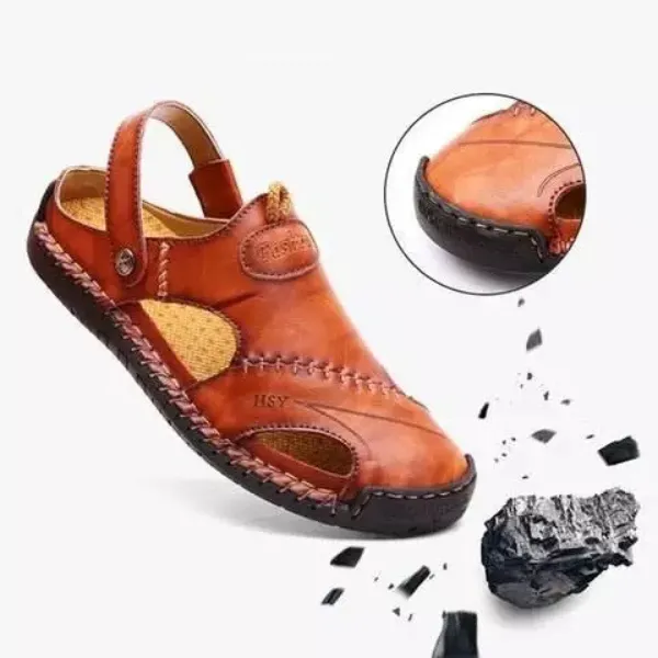 Ivor - Large Size Soft Leather Men's Breathable Outdoor Sandals