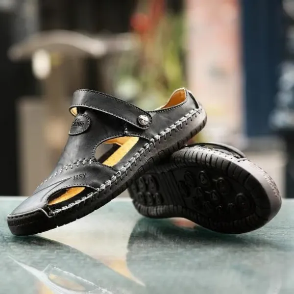 Ivor - Large Size Soft Leather Men's Breathable Outdoor Sandals