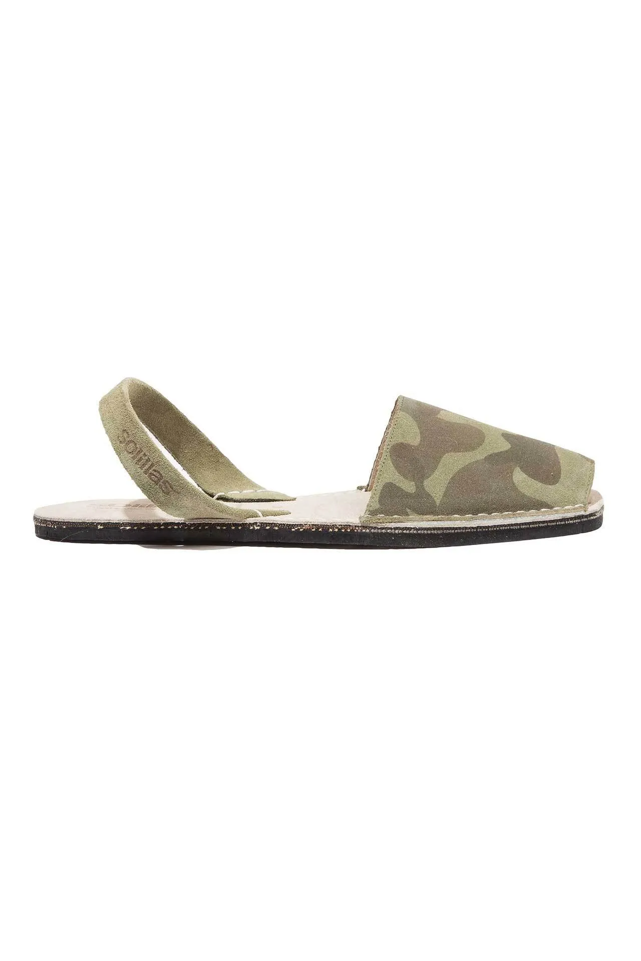 Khaki Camo - Camoflague Suede sandals - Women
