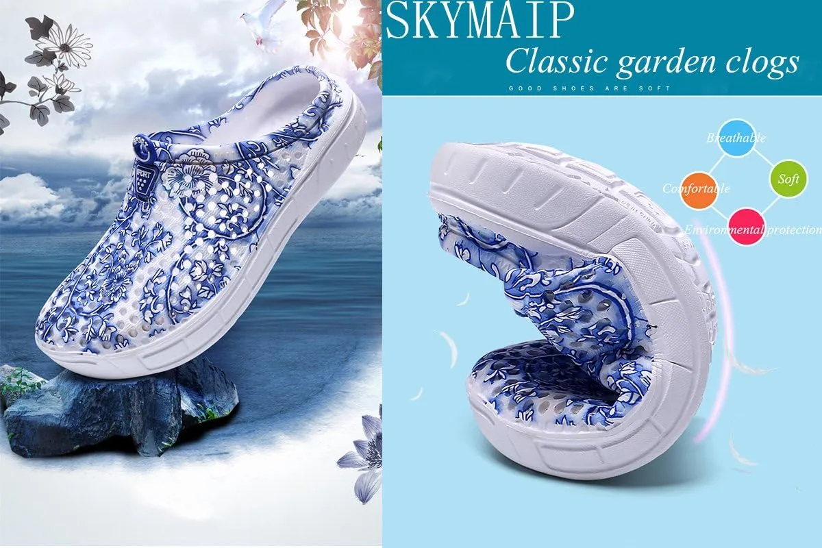 LIBINXIF Women Garden Clog Shoes,Men Breathable Slippers Beach Sandals Shower Water Walking Anti-Slip Shoes