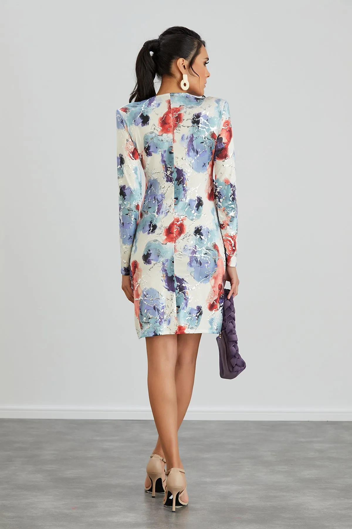 Long Sleeve Rouge Mini Dress