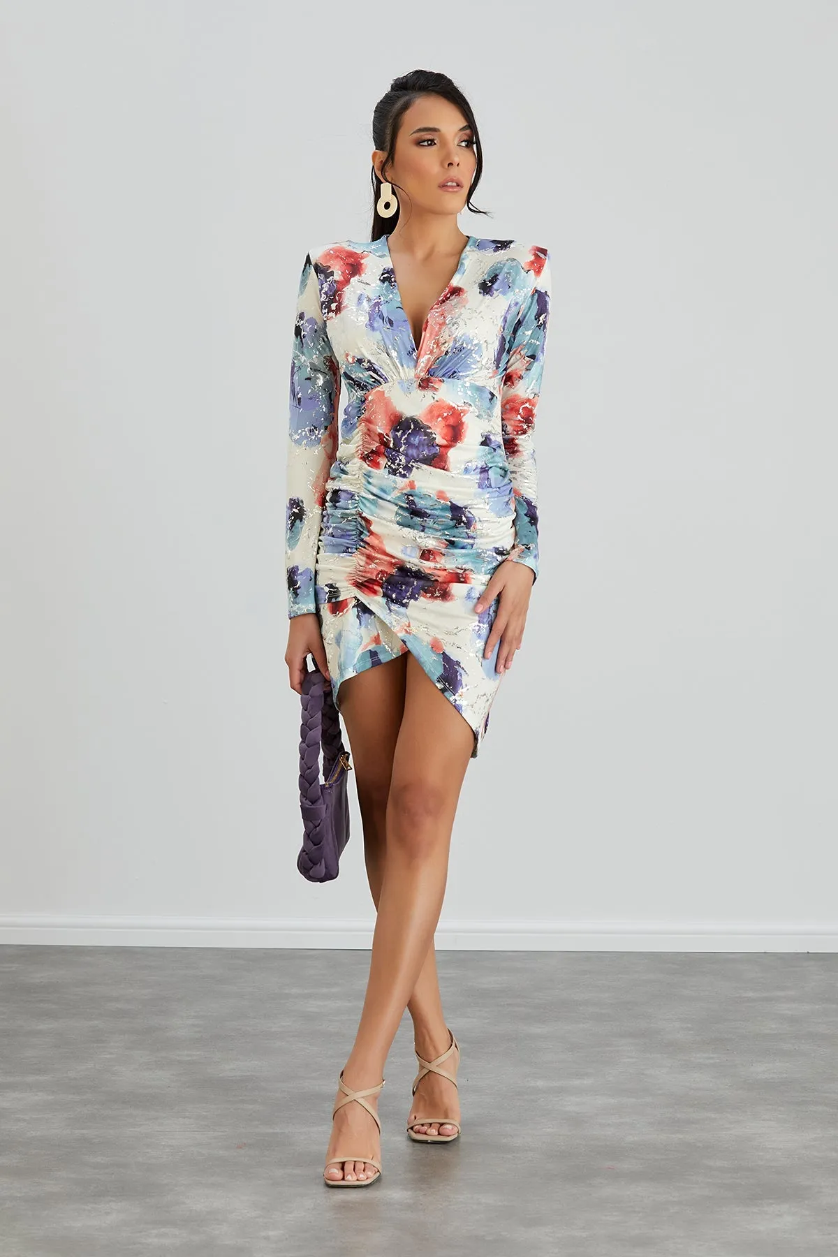 Long Sleeve Rouge Mini Dress