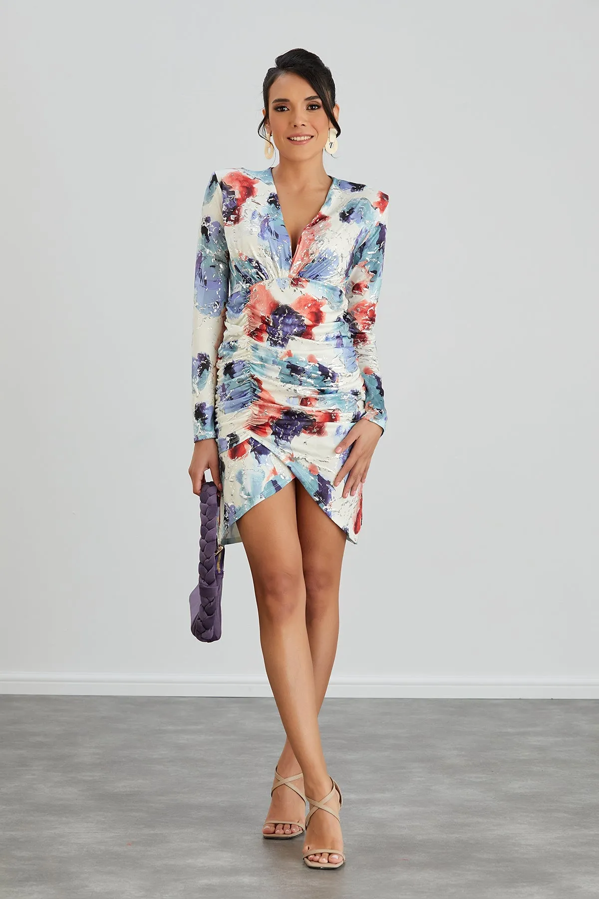 Long Sleeve Rouge Mini Dress