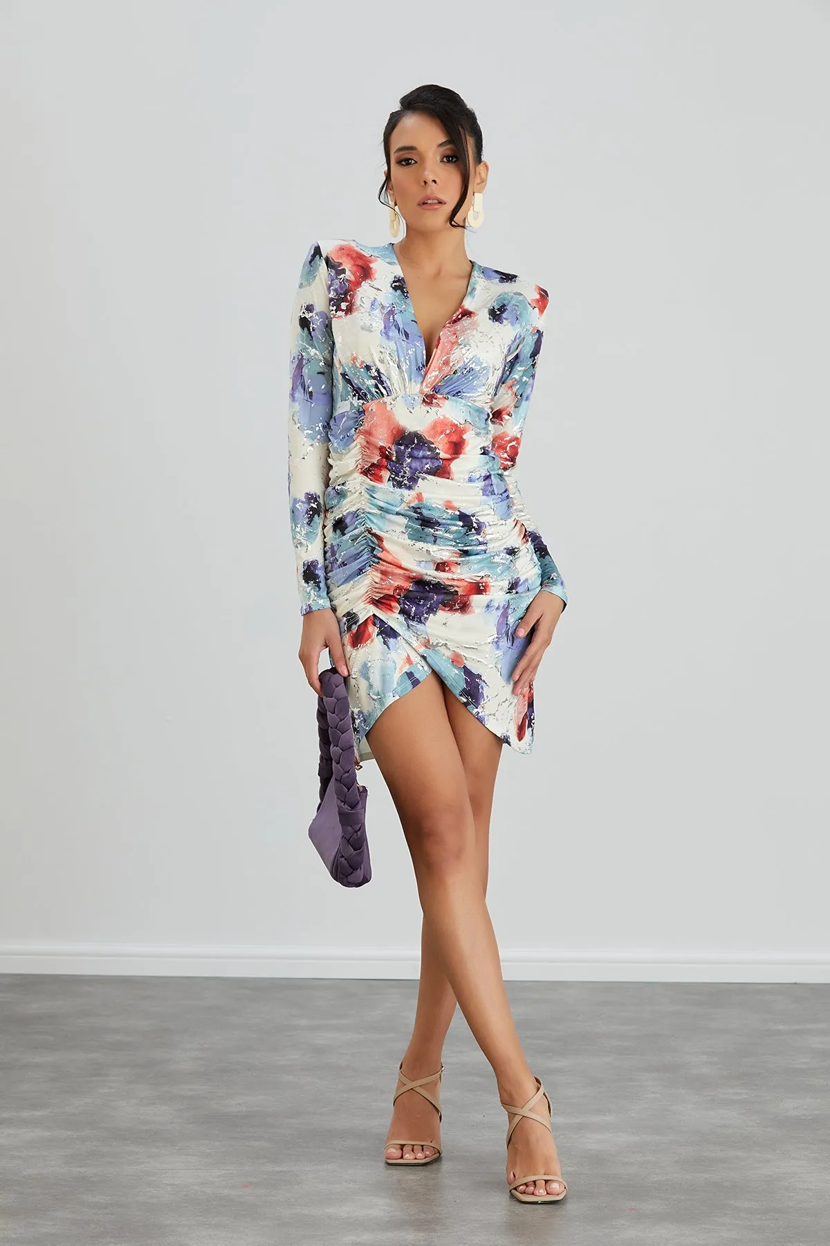 Long Sleeve Rouge Mini Dress