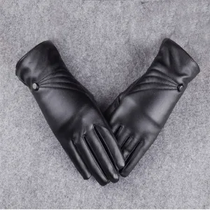Luxurious Women's Gloves Leather Winter