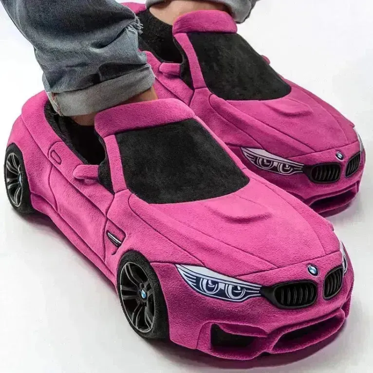 Luxury Car Plush Slippers