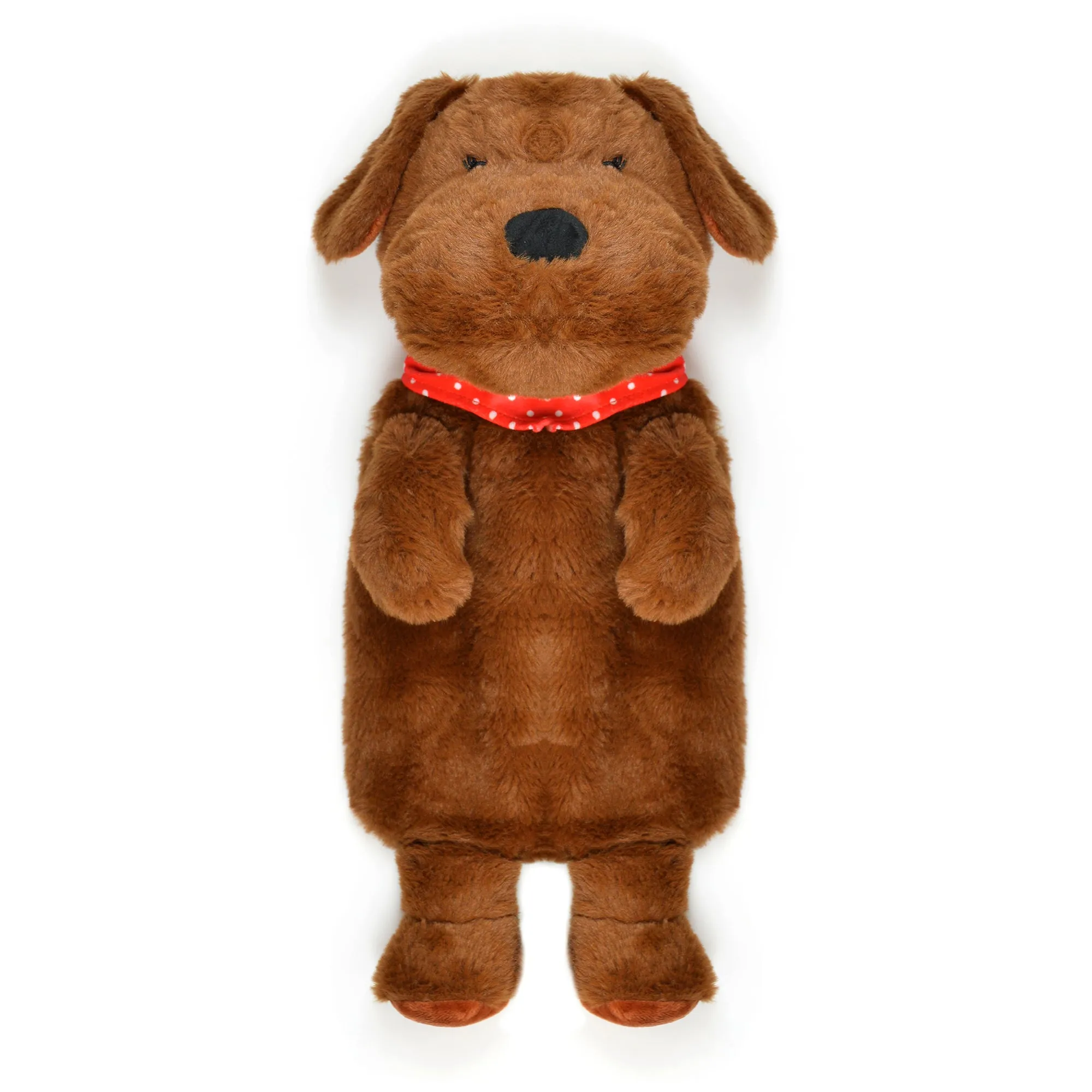 Luxury Plush Cute Dog With Handkerchief Hot Water Bottle