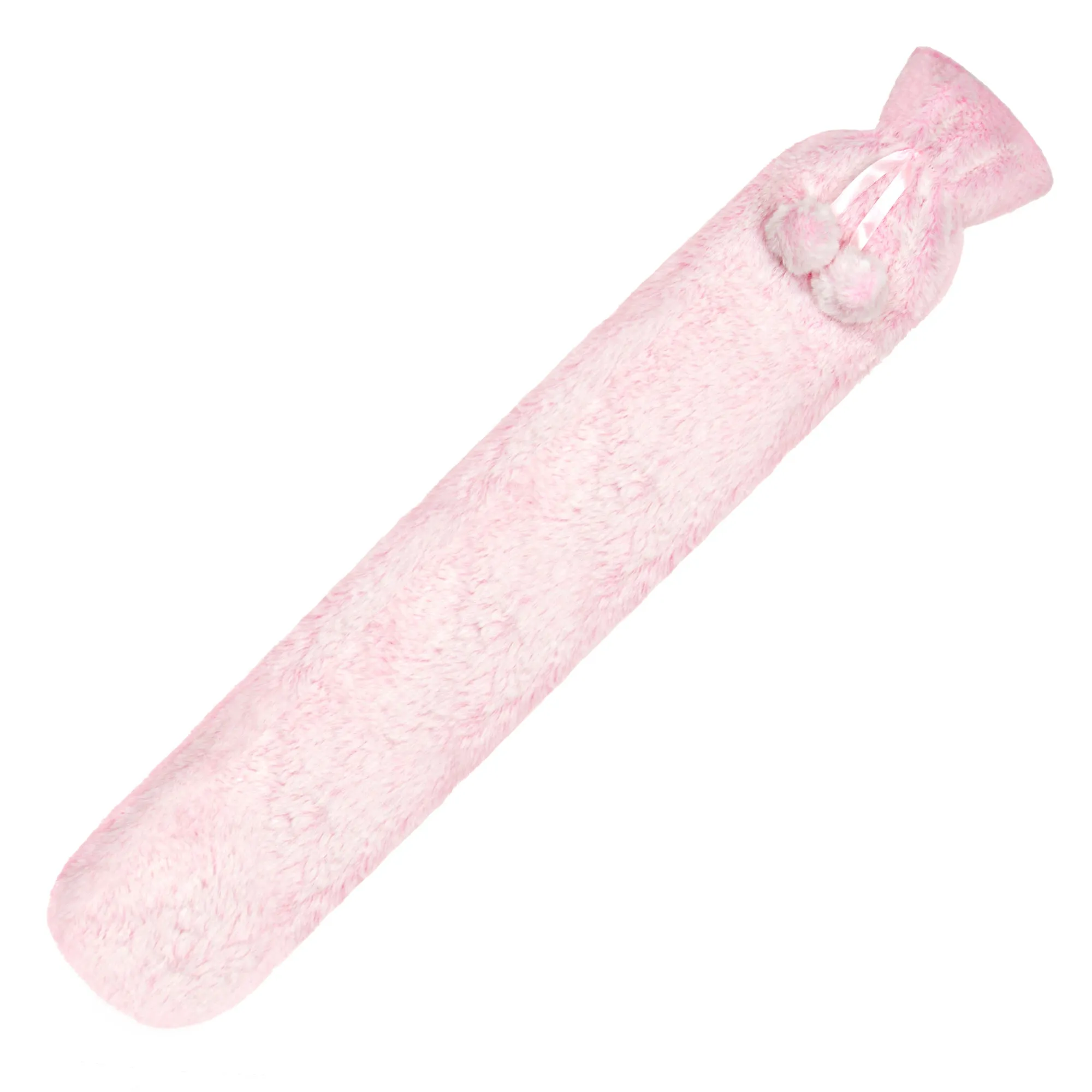 Luxury Plush Extra Long Fluffy Pink Hot Water Bottle