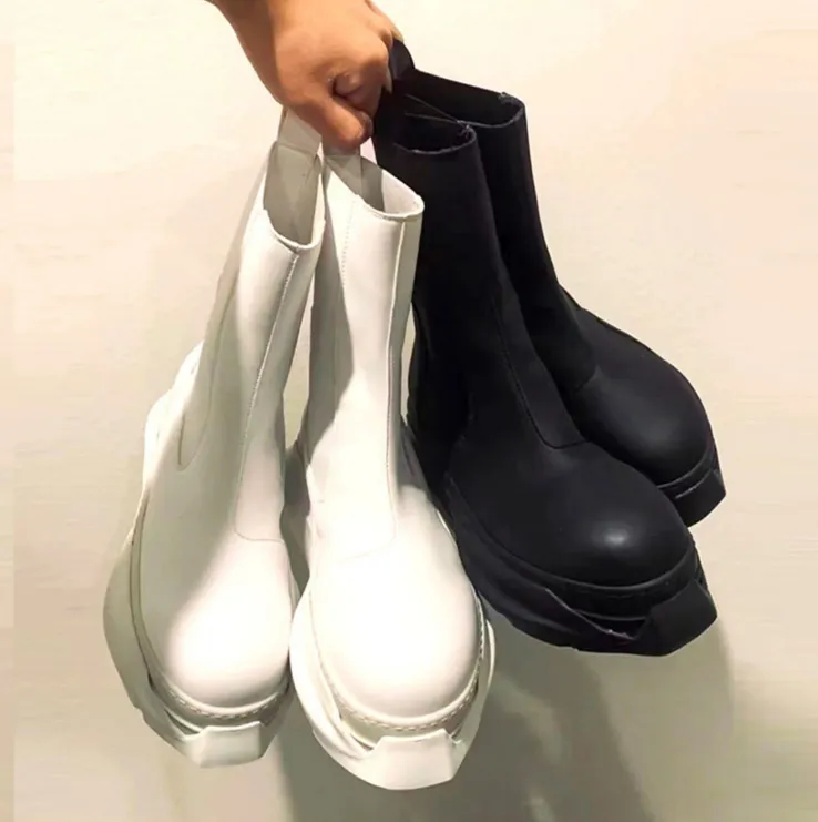 MARTIN RORI VINTAGE CASUAL STYLE LEATHER MID TOP UNISEX BOOTS