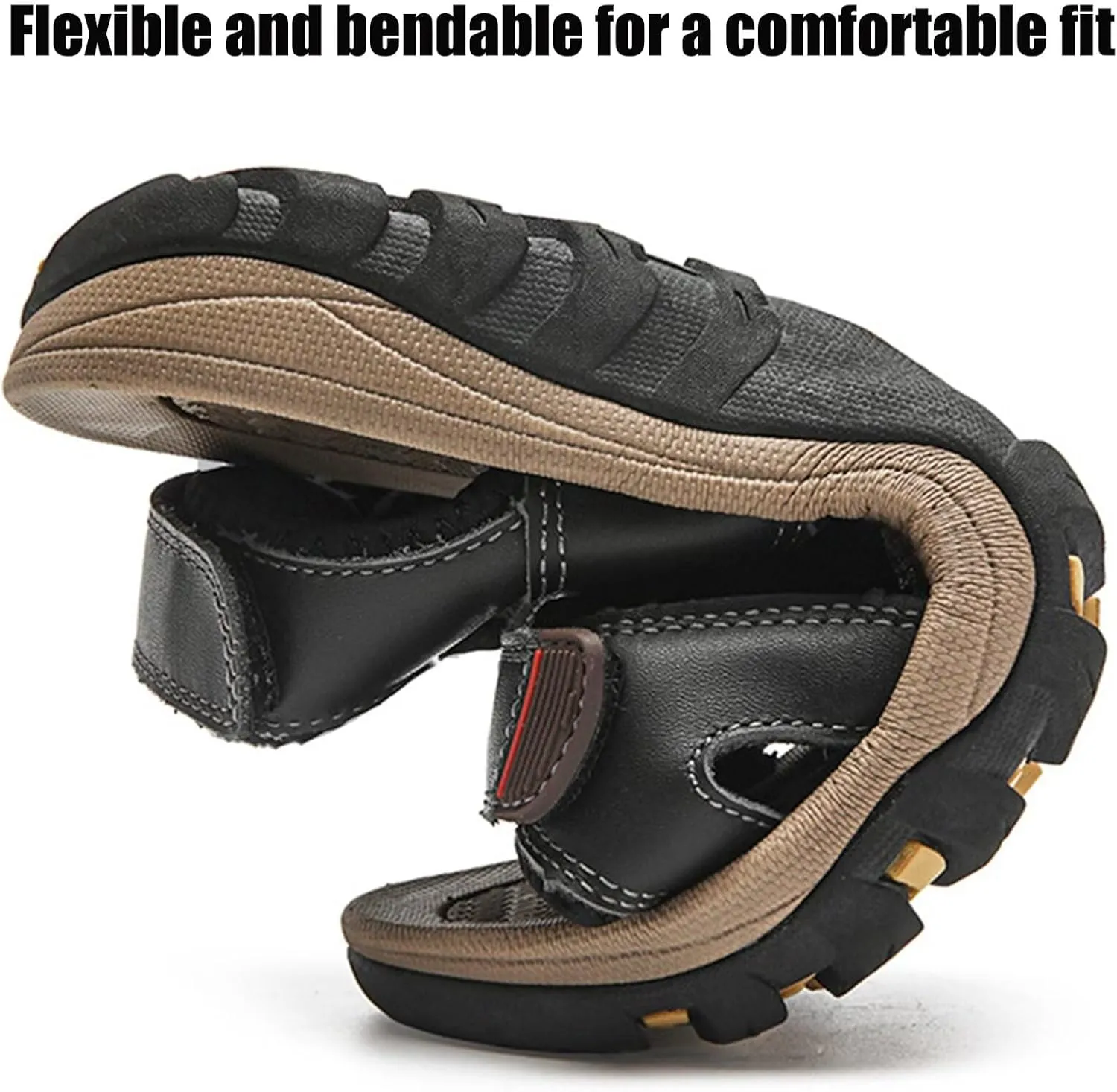 Men Walking Sandals Leather Sports Outdoor Sandals Breathable Summer Beach Shoes Hiking Sandals