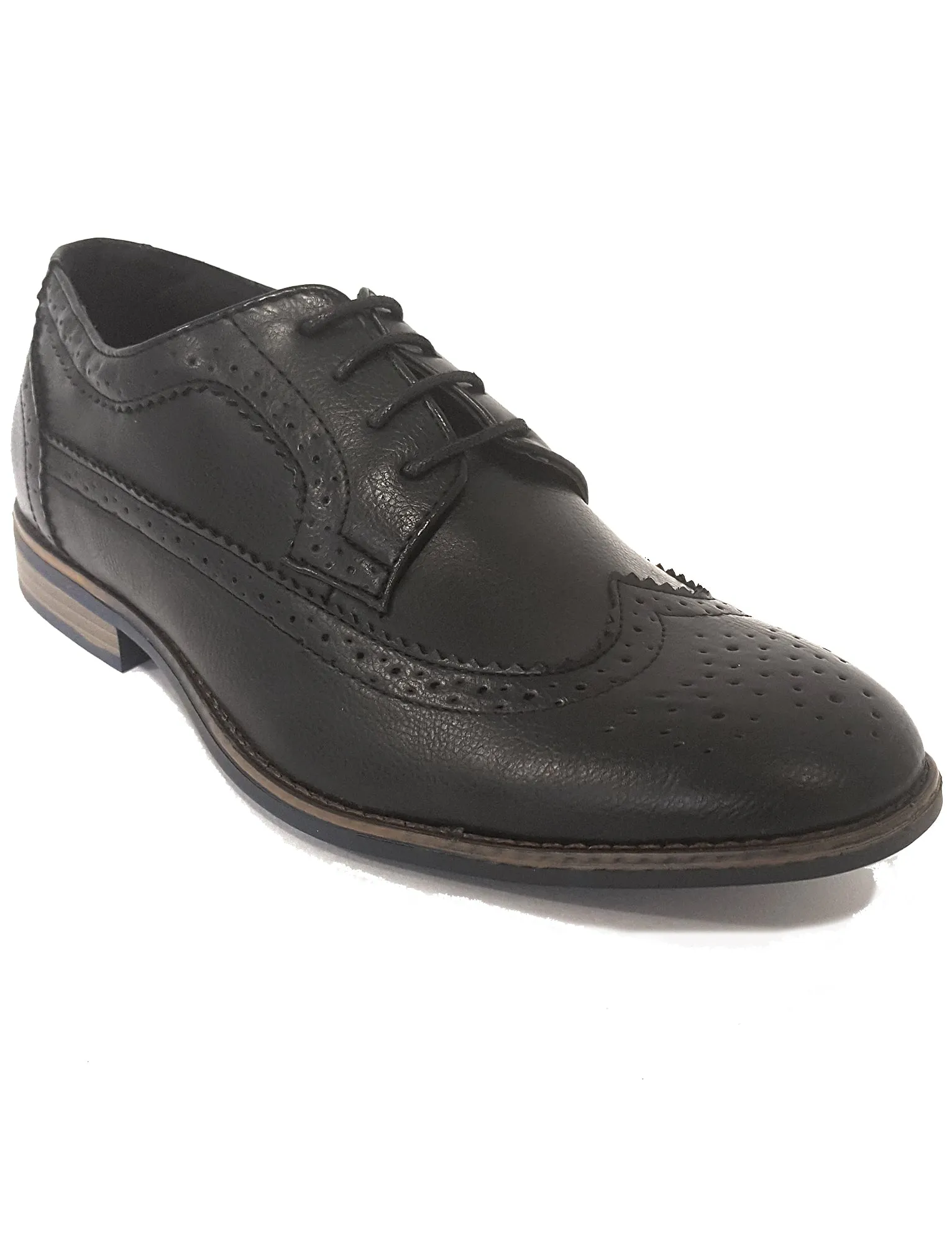 Mens Alric Lace Up Brogues in Black