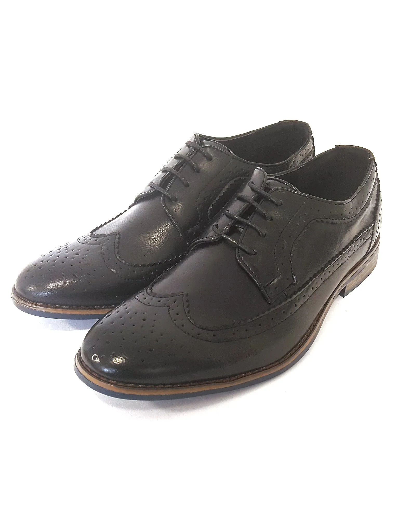 Mens Alric Lace Up Brogues in Black